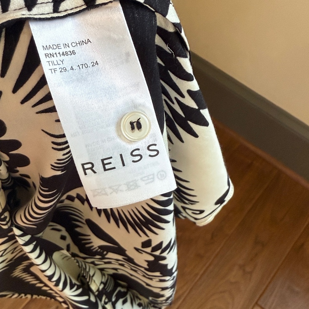 NWOT Reiss Tilly Printed Midi Size 2 - Picture 11 of 12